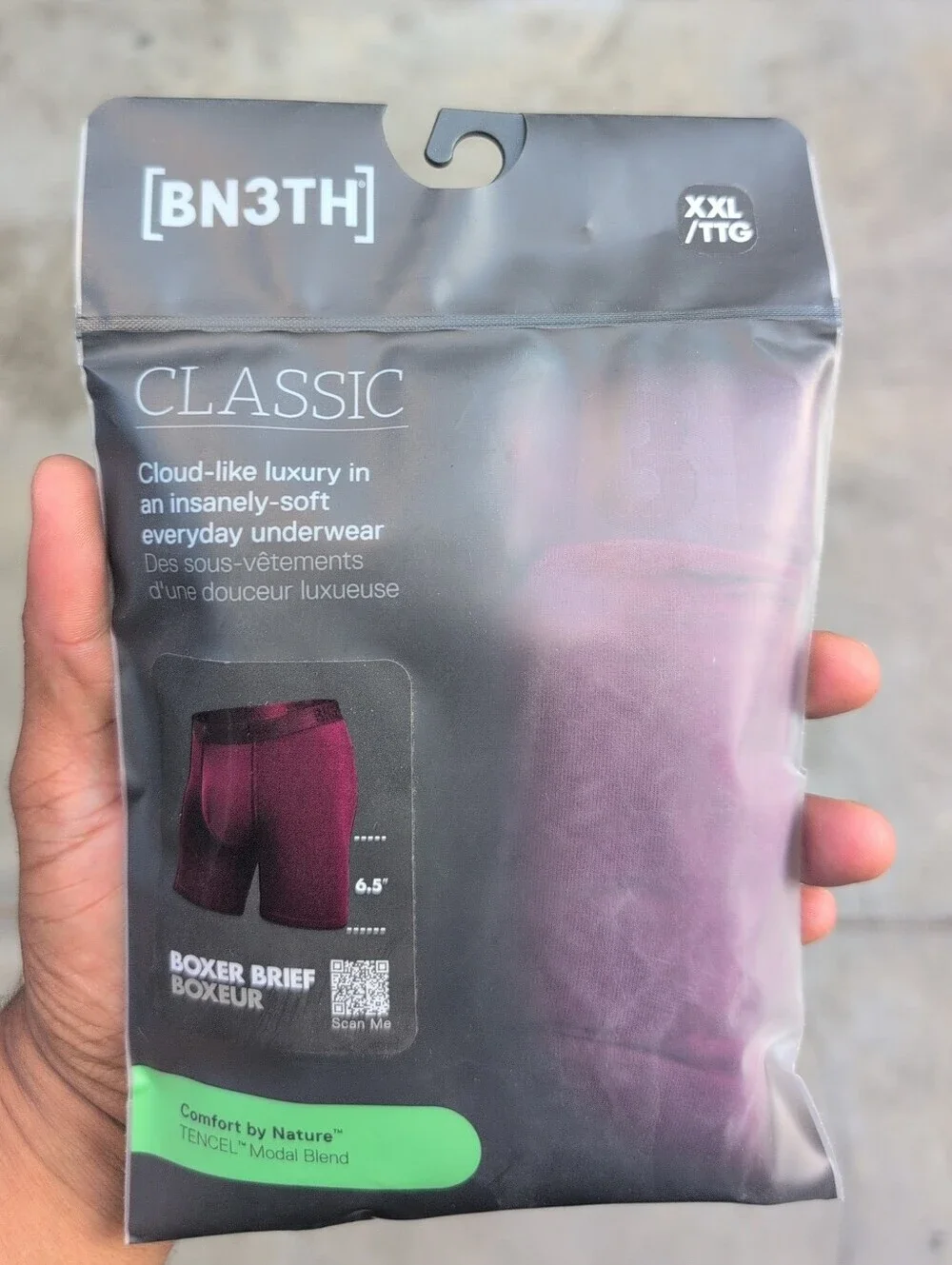 Men's BN3TH Classic Boxer Brief - Fig Purple (Burgundy) Size XXL